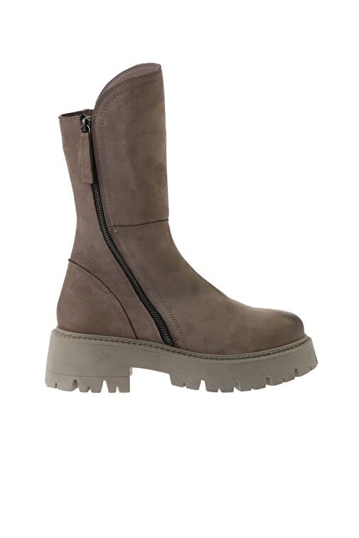 Bueno Shoes Vizon Nubuk Kadın Düz Bot 01wv3105 - Görsel 2