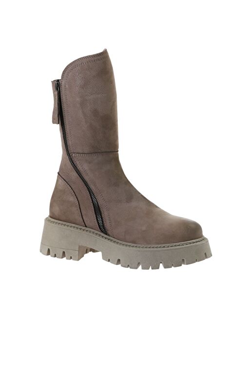 Bueno Shoes Vizon Nubuk Kadın Düz Bot 01wv3105 - Görsel 3