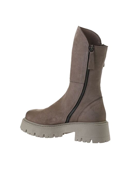 Bueno Shoes Vizon Nubuk Kadın Düz Bot 01wv3105 - Görsel 5