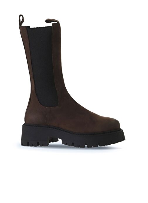 Bueno Shoes Kahverengi Koyu Nubuk Kadın Dolgu Topuklu Bot 01wv3115 - Görsel 3