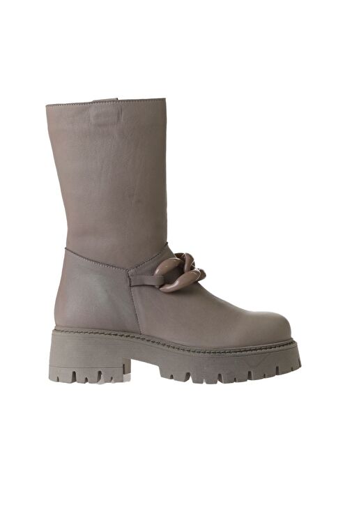 Bueno Shoes Vizon Açık Deri Kadın Düz Bot 01wv3118 - Görsel 2