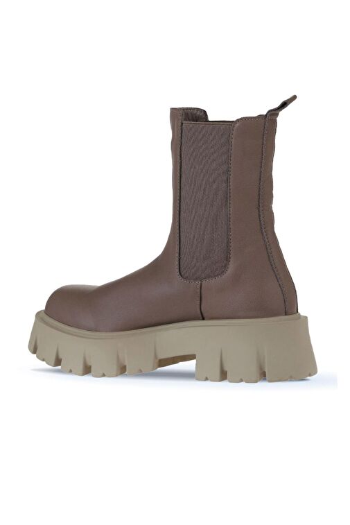 Bueno Shoes Gri Deri Kadın Dolgu Topuklu Bot 01wv4600 - Görsel 5