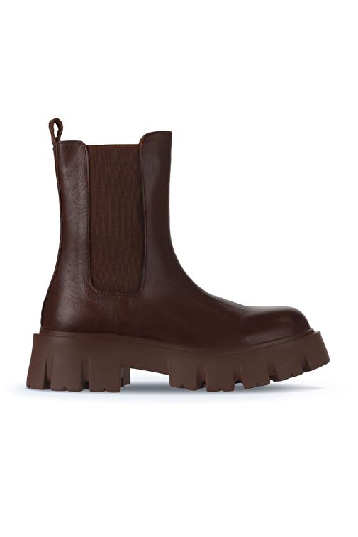 Bueno Shoes Taba Deri Kadın Dolgu Topuklu Bot 01wv4600 - Görsel 2