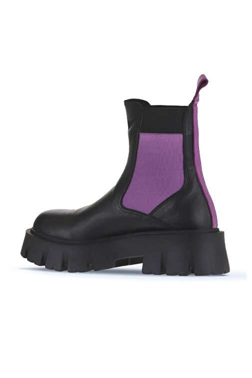 Bueno Shoes Siyah Multi Deri Kadın Düz Bot 01wv4613 - Görsel 6