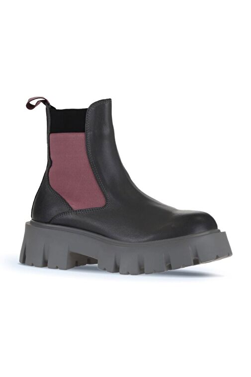Bueno Shoes Gri Multi Deri Kadın Düz Bot 01wv4613 - Görsel 4