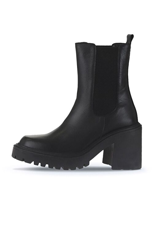Bueno Shoes Siyah Deri Kadın Topuklu Bot 01wv5400 - Görsel 4