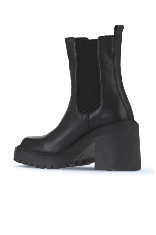 Bueno Shoes Siyah Deri Kadın Topuklu Bot 01wv5400 - Görsel 5