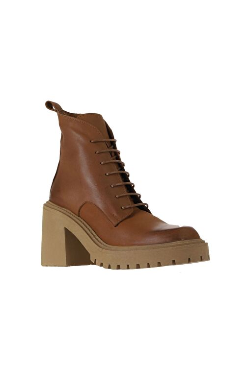 Bueno Shoes Taba Deri Kadın Topuklu Bot 01wv5401 - Görsel 3