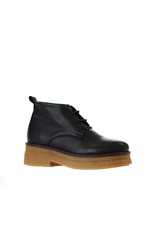 Bueno Shoes Siyah Deri Kadın Düz Bot 01wv0200 - Görsel 4