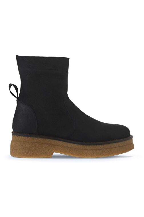 Bueno Shoes Siyah Nubuk Kadın Düz Bot 01wv0202 - Görsel 2