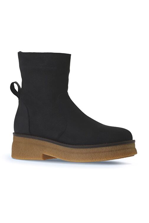 Bueno Shoes Siyah Nubuk Kadın Düz Bot 01wv0202 - Görsel 3