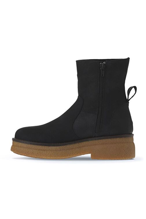 Bueno Shoes Siyah Nubuk Kadın Düz Bot 01wv0202 - Görsel 4
