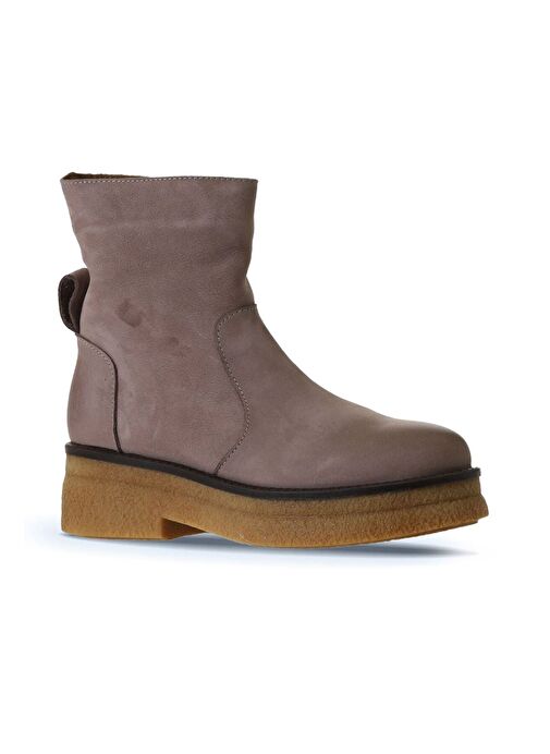 Bueno Shoes Bej Nubuk Kadın Düz Bot 01wv0202 - Görsel 3