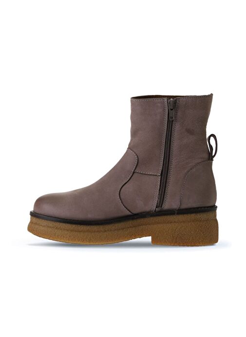 Bueno Shoes Bej Nubuk Kadın Düz Bot 01wv0202 - Görsel 5