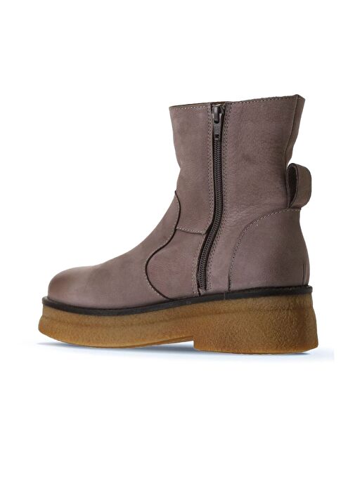 Bueno Shoes Bej Nubuk Kadın Düz Bot 01wv0202 - Görsel 6