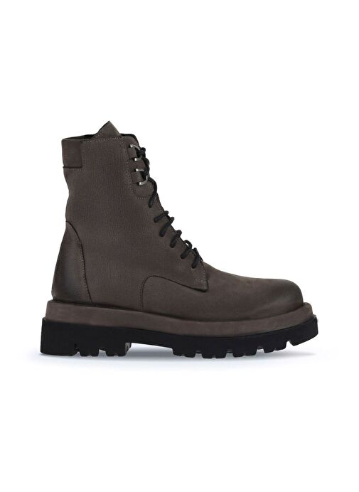 Bueno Shoes Gri Nubuk Kadın Dolgu Topuklu Bot 01wv1000 - Görsel 3