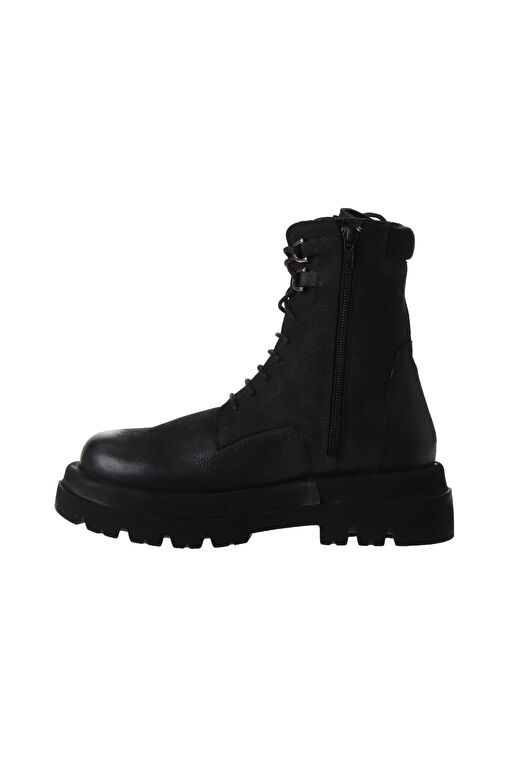 Bueno Shoes Siyah Nubuk Kadın Dolgu Topuklu Bot 01wv1000 - Görsel 5