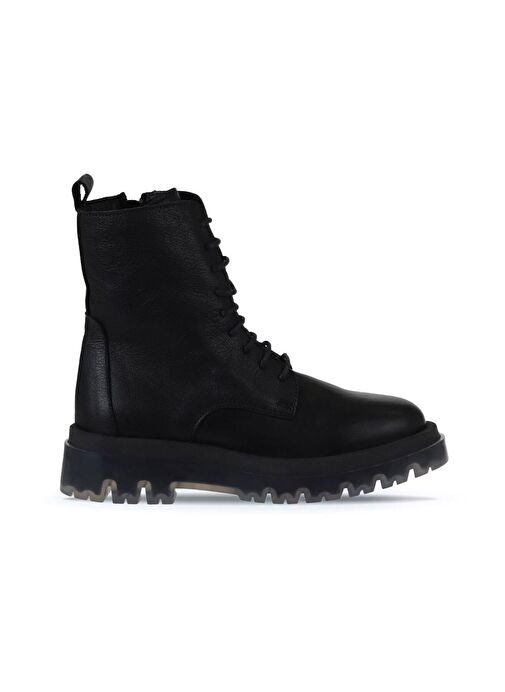 Bueno Shoes Siyah Deri Kadın Düz Bot 01wv1500 - Görsel 2