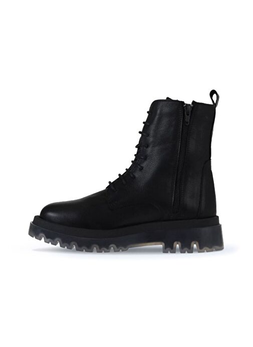 Bueno Shoes Siyah Deri Kadın Düz Bot 01wv1500 - Görsel 4