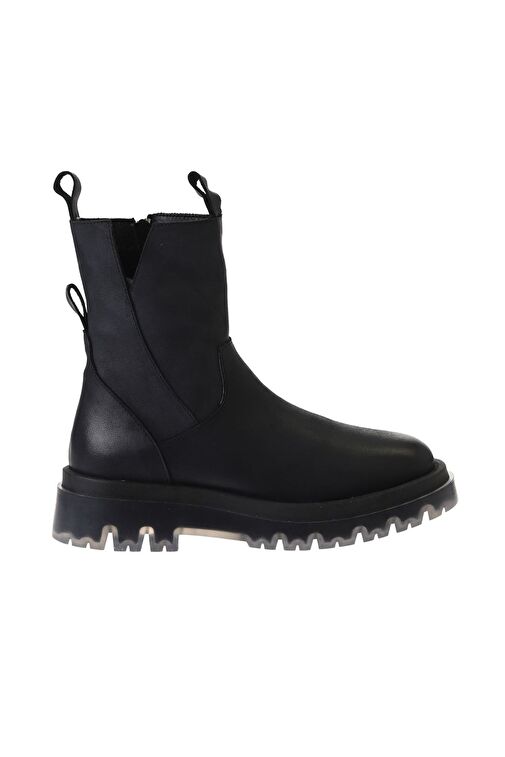 Bueno Shoes Siyah Deri Kadın Düz Bot 01wv1501 - Görsel 2