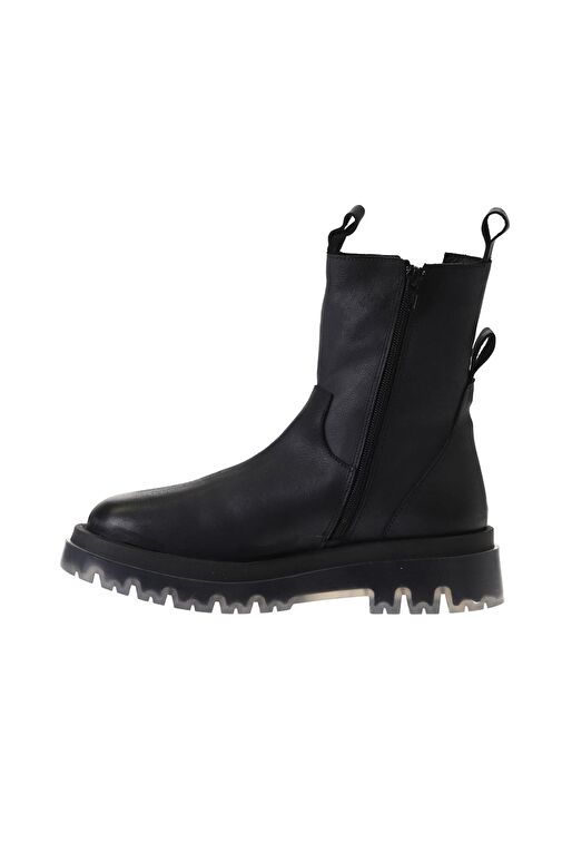 Bueno Shoes Siyah Deri Kadın Düz Bot 01wv1501 - Görsel 4