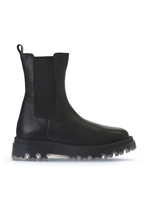 Bueno Shoes Siyah Deri Kadın Dolgu Topuklu Bot 01wv1510 - Görsel 2