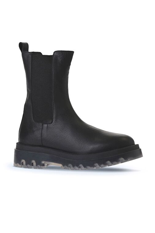 Bueno Shoes Siyah Deri Kadın Dolgu Topuklu Bot 01wv1510 - Görsel 3