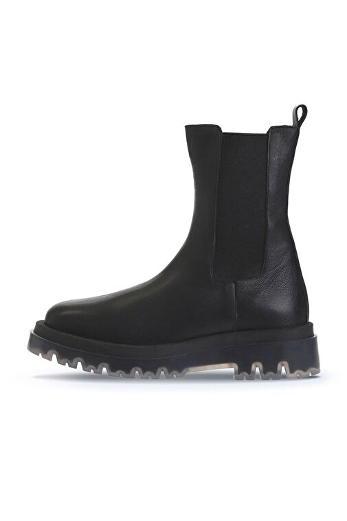 Bueno Shoes Siyah Deri Kadın Dolgu Topuklu Bot 01wv1510 - Görsel 4