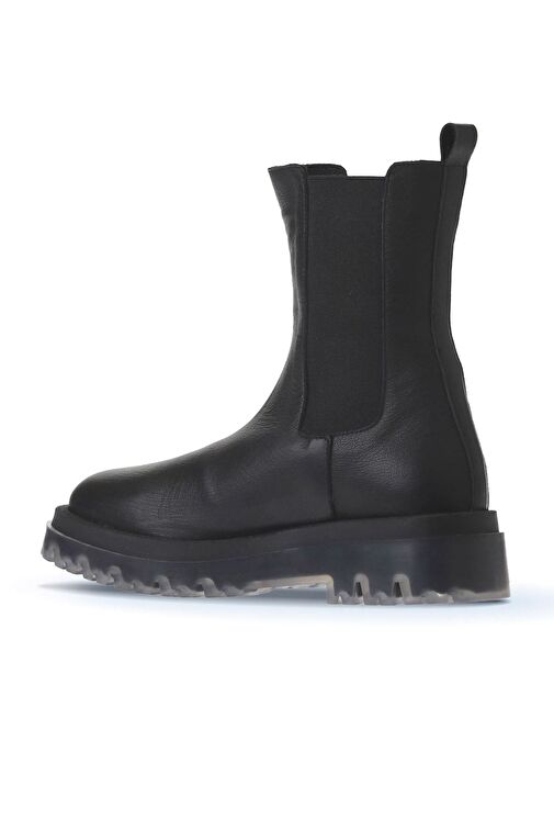 Bueno Shoes Siyah Deri Kadın Dolgu Topuklu Bot 01wv1510 - Görsel 5