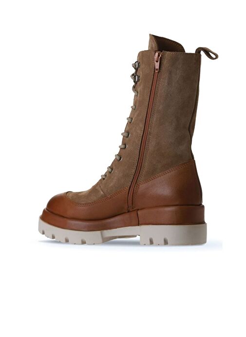 Bueno Shoes Taba Deri-süet Kadın Dolgu Topuklu Bot 01wv2901 - Görsel 5