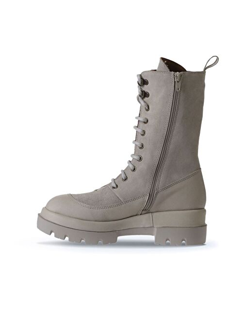 Bueno Shoes Bej Deri-süet Kadın Dolgu Topuklu Bot 01wv2901 - Görsel 4