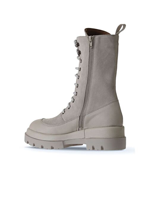 Bueno Shoes Bej Deri-süet Kadın Dolgu Topuklu Bot 01wv2901 - Görsel 5