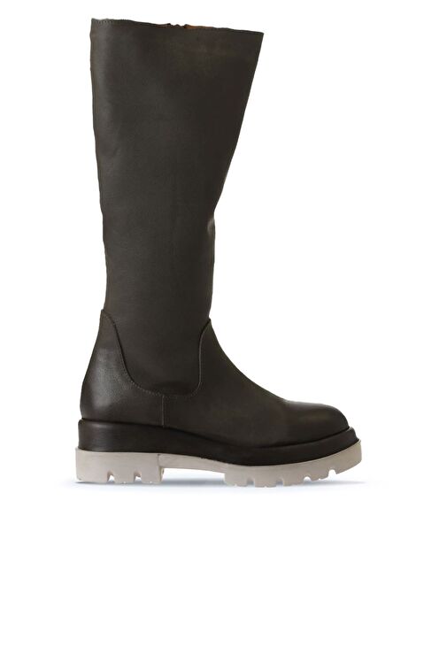 Bueno Shoes Haki Deri Kadın Çizme 01wv2906 - Görsel 2