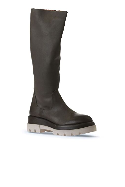 Bueno Shoes Haki Deri Kadın Çizme 01wv2906 - Görsel 4