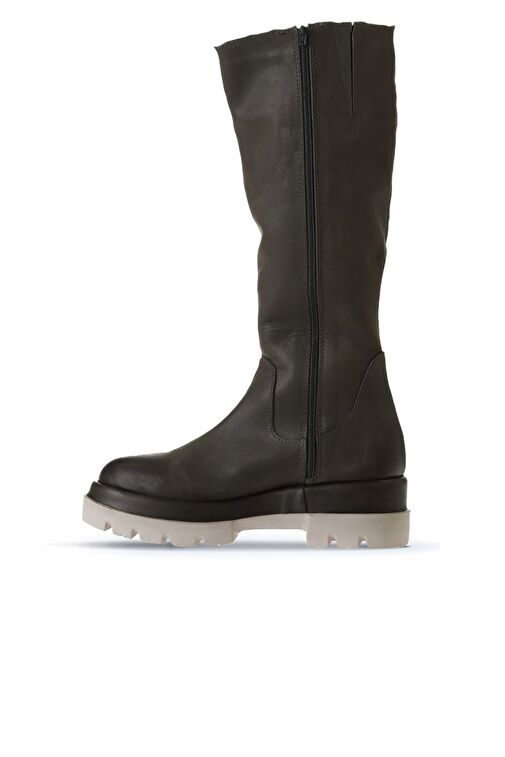 Bueno Shoes Haki Deri Kadın Çizme 01wv2906 - Görsel 3