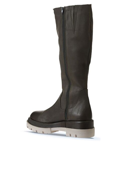 Bueno Shoes Haki Deri Kadın Çizme 01wv2906 - Görsel 5