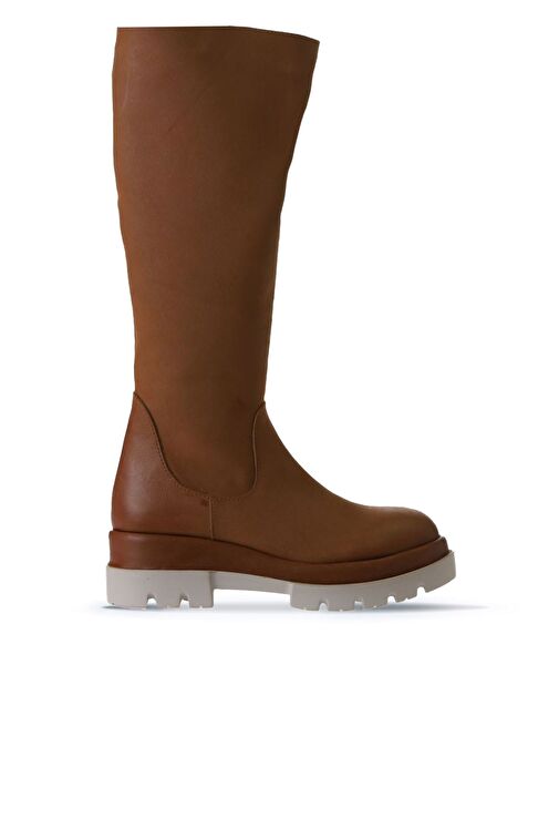 Bueno Shoes Taba Deri Kadın Düz Çizme 01wv2906 - Görsel 2