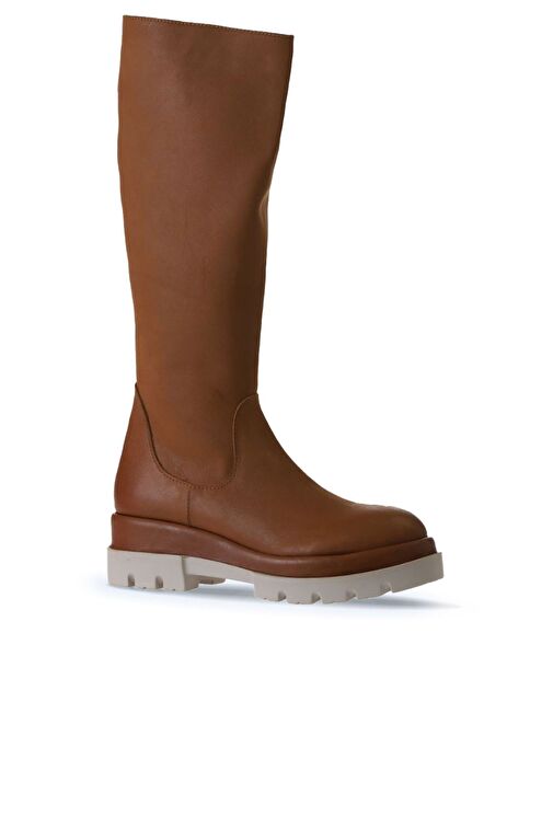 Bueno Shoes Taba Deri Kadın Düz Çizme 01wv2906 - Görsel 4