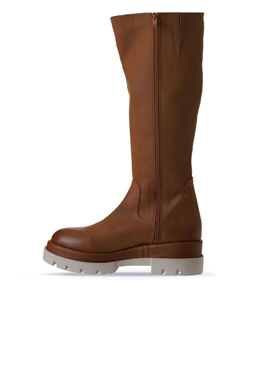 Bueno Shoes Taba Deri Kadın Düz Çizme 01wv2906 - Görsel 3