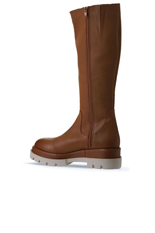 Bueno Shoes Taba Deri Kadın Düz Çizme 01wv2906 - Görsel 5