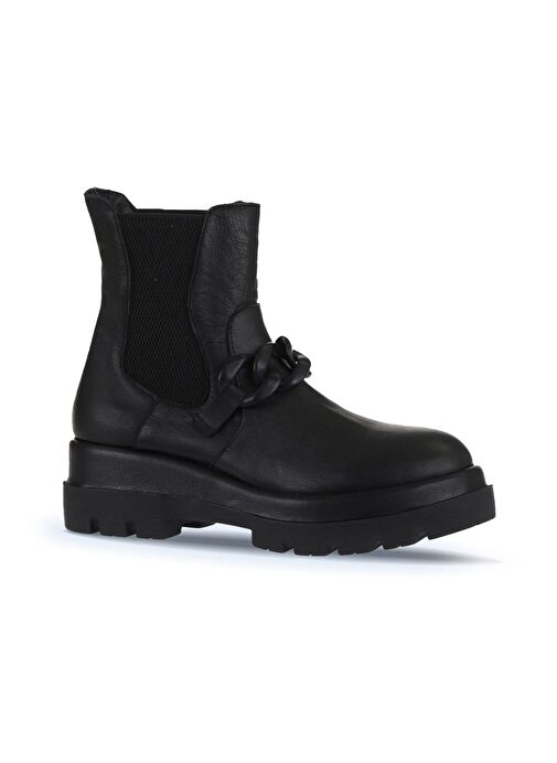Bueno Shoes Siyah Deri Kadın Topuklu Bot 01wv2910 - Görsel 4