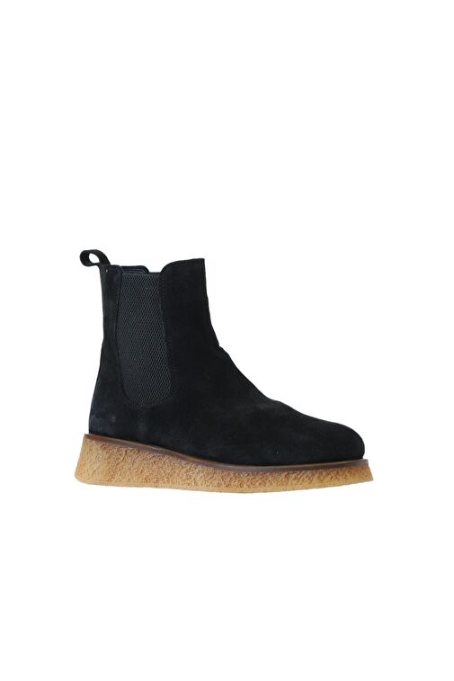 Bueno Shoes Siyah Süet Kadın Düz Bot 01wv5203 - Görsel 4