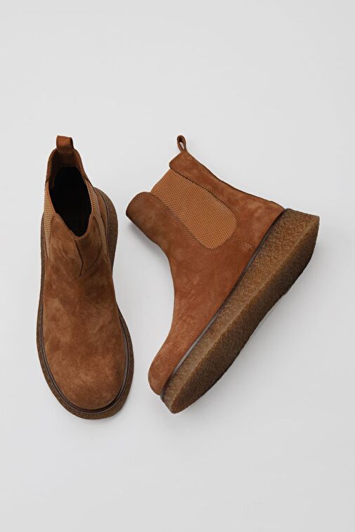 Bueno Shoes Taba Açık Süet Kadın Düz Bot 01wv5203 - Görsel 3