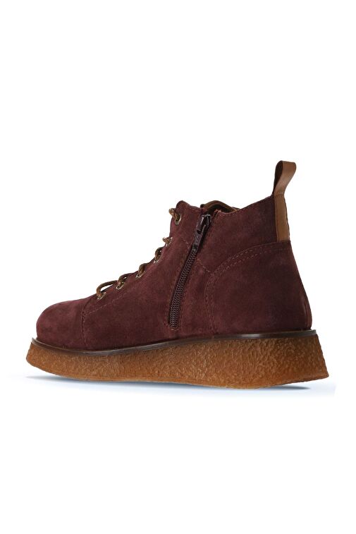 Bueno Shoes Bordo Süet Kadın Düz Bot 01wv5204 - Görsel 6