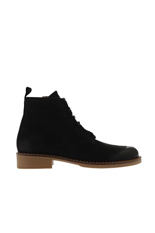 Bueno Shoes Siyah Nubuk Kadın Düz Bot 01wv6002 - Görsel 2
