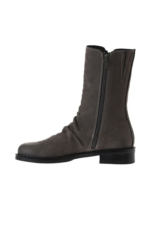 Bueno Shoes Gri Koyu Nubuk Kadın Düz Bot 01wv6009 - Görsel 4