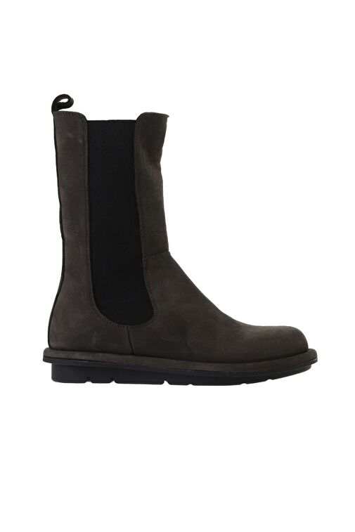 Bueno Shoes Gri Koyu Nubuk Kadın Düz Bot 01wv7506 - Görsel 2