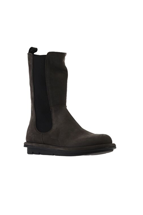 Bueno Shoes Gri Koyu Nubuk Kadın Düz Bot 01wv7506 - Görsel 3