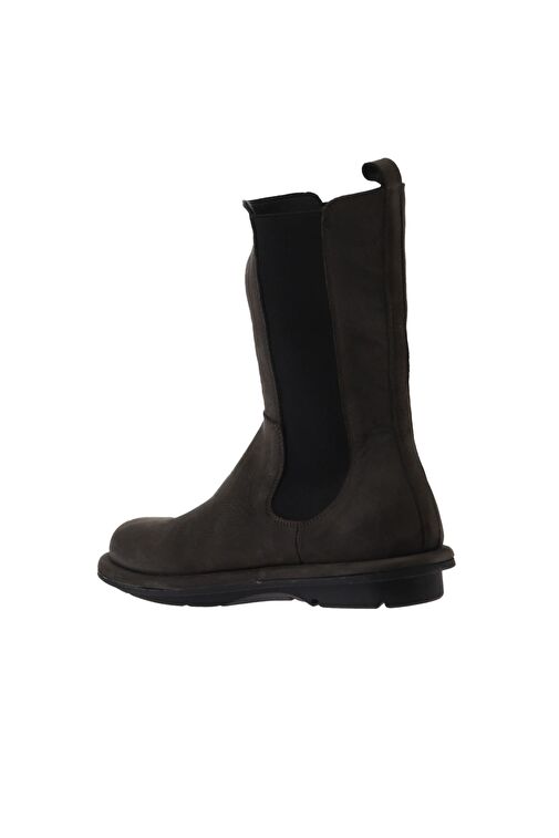 Bueno Shoes Gri Koyu Nubuk Kadın Düz Bot 01wv7506 - Görsel 5