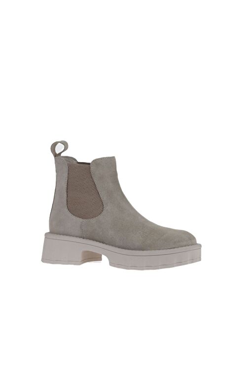 Bueno Shoes Bej Süet Kadın Dolgu Topuklu Bot 01wv9002 - Görsel 4
